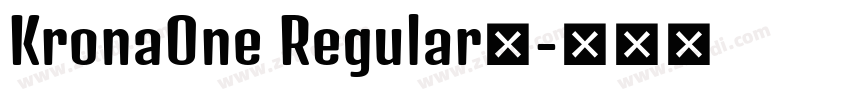 KronaOne Regular◆字体转换